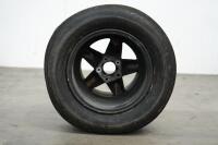 RACING WHEEL: A rear racing wheel with tyre, believed to have suited either a Porsche 908 or 917, 35cm wide - 10