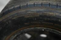 RACING WHEEL: A rear racing wheel with tyre, believed to have suited either a Porsche 908 or 917, 35cm wide - 12