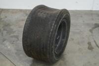 RACING WHEEL: A rear racing wheel with tyre, believed to have suited either a Porsche 908 or 917, 35cm wide - 13