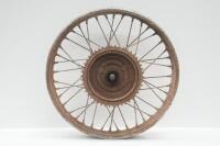 REAR WHEEL: A vintage British rear wheel with axle & speedo drive
