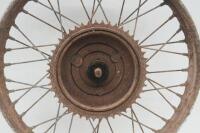 REAR WHEEL: A vintage British rear wheel with axle & speedo drive - 2