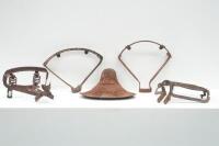 SOLO SEATS: A group of five assorted solo seat parts