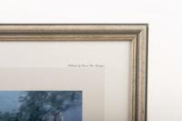 ALAN FEARNLEY: A limited edition (304/850) framed & glazed print 'Sunset at Le Mans' depicting the Rothmans Porsches at Le Mans 1983, signed by the artist Alan Fearnley and drivers Jacky Ickx & Derek Bell - 4