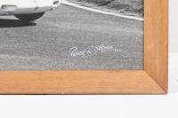 ALAN HAMILTON / PORSCHE 906: Two large framed black & white photographs of Alan Hamilton driving his Porsche 906 Spyder, both signed by well known motoring photographer Peter R. A'bbs - 2
