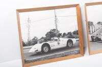 ALAN HAMILTON / PORSCHE 906: Two large framed black & white photographs of Alan Hamilton driving his Porsche 906 Spyder, both signed by well known motoring photographer Peter R. A'bbs - 4