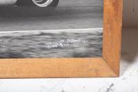 ALAN HAMILTON / PORSCHE 906: Two large framed black & white photographs of Alan Hamilton driving his Porsche 906 Spyder, both signed by well known motoring photographer Peter R. A'bbs - 5