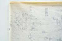 PORSCHE 906: A very large, 1966 dated, designated Porsche 906 - front axle&nbsp;with steering and brake assembly 1:1 scale blueprint diagram, with number '906.340.011.00' noted lower right corner, - 3