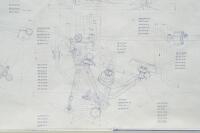 PORSCHE 906: A very large, 1966 dated, designated Porsche 906 - front axle&nbsp;with steering and brake assembly 1:1 scale blueprint diagram, with number '906.340.011.00' noted lower right corner, - 5