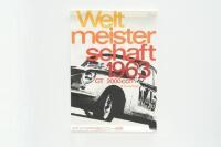 PORSCHE POSTER: A large original 1963 printed Porsche poster 'Weltmeisterschaft 1963 GT-2000cm / BP/Dunlop Bosch'
