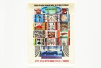 PORSCHE POSTER: A large original 1966 printed Porsche poster 'Europe Even More Enchanting When You Explore it by Porsche'