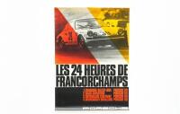 PORSCHE POSTER: A large original 1969 printed Porsche poster celebrating the Porsche 911 1-2-3-4 finish at the Francorchamps 24 Hour race, 118cm high, 84cm wide