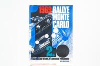 PORSCHE POSTER: A large original 1969 printed Porsche poster celebrating the Porsche successes at the 1969 Monte Carlo Rallye, 118cm high, 84cm wide