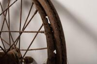 REAR WHEELS: Two one piece rear wheels, to suit pre war British, model unknown - 7
