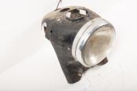 TRIUMPH: A post-war Triumph 'Nacelle' headlight surround and seven inch Lucas lens headlight - 4