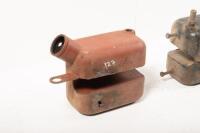 OIL TANKS: Two oil tanks, includes a late 1920s Ariel tank and one unknown British made tank - 3
