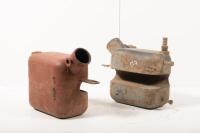 OIL TANKS: Two oil tanks, includes a late 1920s Ariel tank and one unknown British made tank - 4