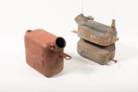 OIL TANKS: Two oil tanks, includes a late 1920s Ariel tank and one unknown British made tank - 5
