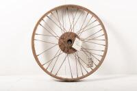 REAR WHEEL: A vintage / veteran beaded edge rear wheel