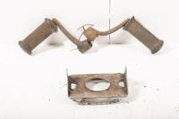 BSA: A pair of BSA pre unit foot pegs and a battery platform&nbsp;bracket
