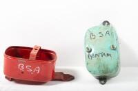 BSA: A group of two BSA Bantam tool boxes, one is missing the lid