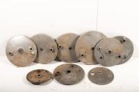 BRAKE BACKING PLATES: A group of assorted brake backing plates - 5