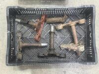 TRIPLE CLAMPS: A group of four&nbsp;assorted fork triple clamps, includes some thought to be from BSA and Matchless - 4