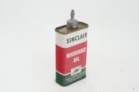 SINCLAIR: A Sinclair four fluid ounce lead top 'Household Oil' oiler - 4