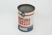 NEPTUNE: A Neptune five pound automotive grease tin&nbsp; - 2