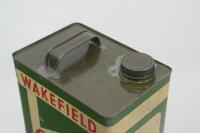 CASTROL: A Castrol Wakefield one imperial gallon motor oil tin - 3