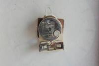 KLG: An excellent c1960s-1970s K.L.G Spark Plugs 'Too Good to Miss' plastic workshop clock. Presents in nice condition with light marks to face, 39cm high, 28cm wide. - 2