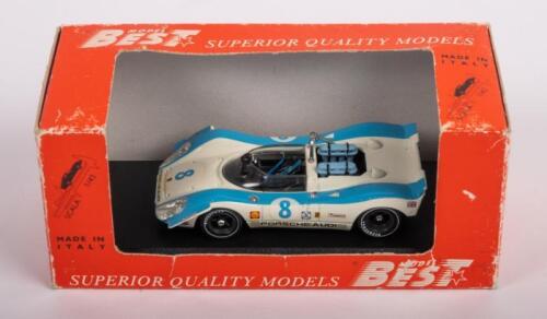 PORSCHE 908/2: A 1:43 scale Porsche 908/2, the number #8 race car Riverside Can Am race 1969, as driven by Tony Dean