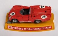 ALFA ROMEO: A Politoys 1:43 scale, M24 Alfa Romeo 33 Le Mans, on presentation base - 2