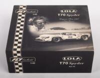 LOLA T70: A Fly 1:43&nbsp;scale Lola T70 Spyder model, the number&nbsp;#52 race car&nbsp;as raced at Laguna Seca&nbsp;by Peter Revson in 1967 - 4