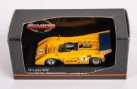 MCLAREN M8F: A Minichamps 1:43&nbsp;scale&nbsp;McLaren M8F model, the number #7 race car as raced by Peter Revson during 1971