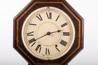 WALL CLOCK: A wall clock in timber case thought to be a replica Seth Thomas - 2