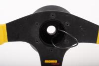 MOMO: A Momo&nbsp;Corse yellow leather racing steering wheel [P/N KBA&nbsp;70116] - 2