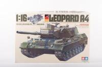 TAMIYA: A Tamiya 1:16&nbsp;scale Leopard A4 radio controlled tank model kit
