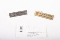 ALAN HAMILTON: A group of ten assorted personal items pertaining to Alan Hamilton - 5