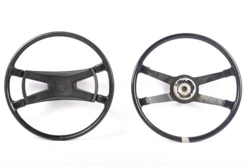 STEERING WHEELS: Two circa late 1964-1974 Porsche steering wheels, thought to possibly suit 911 or 912 model