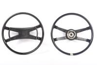 STEERING WHEELS: Two circa late 1964-1974 Porsche steering wheels, thought to possibly suit 911 or 912 model