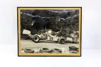ALAN HAMILTON: Four framed & glazed photographs of different sizes of Alan Hamilton driving a racing car with exposed chassis - 5