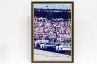 ALAN HAMILTON: Four framed colour photographs of Alan Hamilton driving both Can-Am Porsche & Porsche 907, includes one larger sized photo & three smaller sized photos - 2