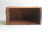 VACUUM OIL: An early Vacuum Oil Company 'Plume Benzine' hardwood crate, 37cm high, 53cm wide - 4