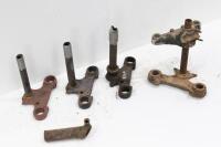 TRIPLE CLAMPS: A group of four&nbsp;assorted fork triple clamps, includes some thought to be from BSA and Matchless - 3