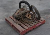 WHEELS: A selection of assorted wheels of varying sizes