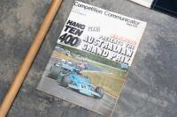 CHEQUERED FLAG: An important race used signed chequered flag from the 1976 Australian Grand Prix & ATC Hang Ten 400 race held at Sandown, signatures include Peter & Phil Brock, Colin Bond, Peter Janson, Jack Brabham, Kevin Bartlett, John Goss (winner), Jo - 3