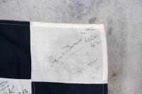 CHEQUERED FLAG: An important race used signed chequered flag from the 1976 Australian Grand Prix & ATC Hang Ten 400 race held at Sandown, signatures include Peter & Phil Brock, Colin Bond, Peter Janson, Jack Brabham, Kevin Bartlett, John Goss (winner), Jo - 5