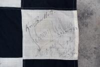 CHEQUERED FLAG: An important race used signed chequered flag from the 1976 Australian Grand Prix & ATC Hang Ten 400 race held at Sandown, signatures include Peter & Phil Brock, Colin Bond, Peter Janson, Jack Brabham, Kevin Bartlett, John Goss (winner), Jo - 9