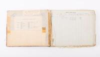 HAMILTON GROUP: A rare and important Hamilton Porsche Group original delivery book containing vehicle data entries starting from 1957 up to 1963, also includes some business correspondence mainly from the same timeframe