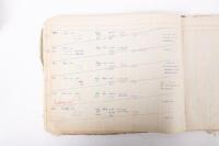 HAMILTON GROUP: A rare and important Hamilton Porsche Group original delivery book containing vehicle data entries starting from 1957 up to 1963, also includes some business correspondence mainly from the same timeframe - 50
